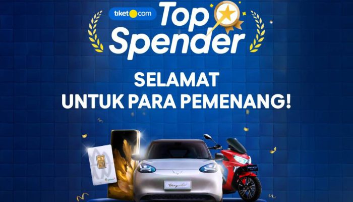 tiket.com Umumkan Pemenang Top Spender 2025, Hadiah Capai Ratusan Juta Rupiah!