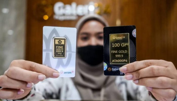 Galeri24 dan UBS Kompak Turun, Harga Emas Pegadaian Kembali Melemah