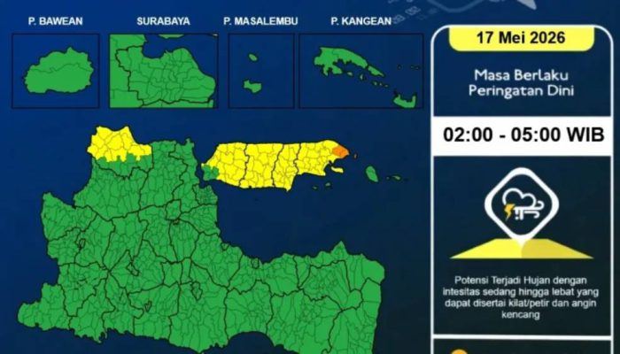 BMKG Juanda Imbau Warga Waspadai Cuaca Ekstrem di Jawa Timur