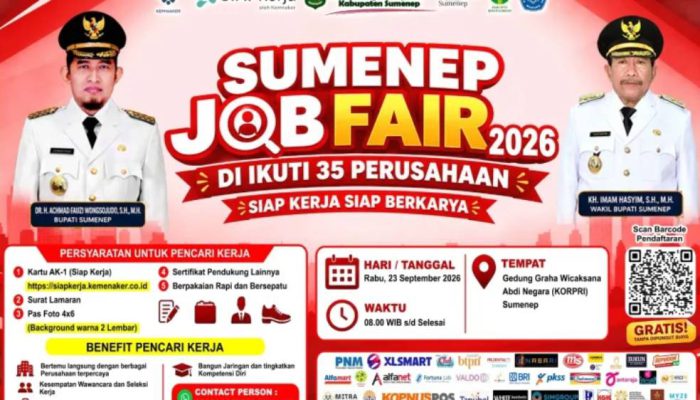 Ribuan Lowongan Kerja Dibuka di Sumenep Job Fair 2026, Ada Perbankan hingga Ritel