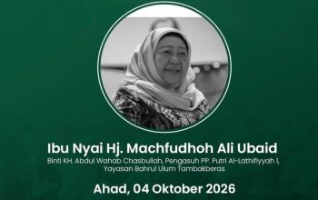 PBNU Berduka, Mustasyar Nyai Hj. Machfudhoh Aly Ubaid Wafat di Usia 82 Tahun